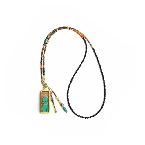 Jade Linmen Цветное стекло Ожерелья Унисекс