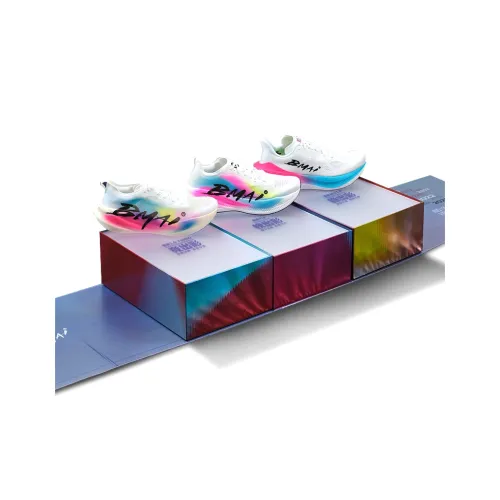 BMAI Беговые кроссовки Низкий верх Неоновый розовый Островной синий Светлячок Желтый Женские