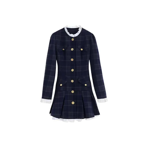 Lan Miao Длинное платье с длинными рукавами женское