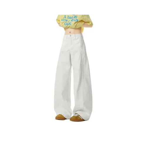 TUOFEI Белый Унисекс Джинсы