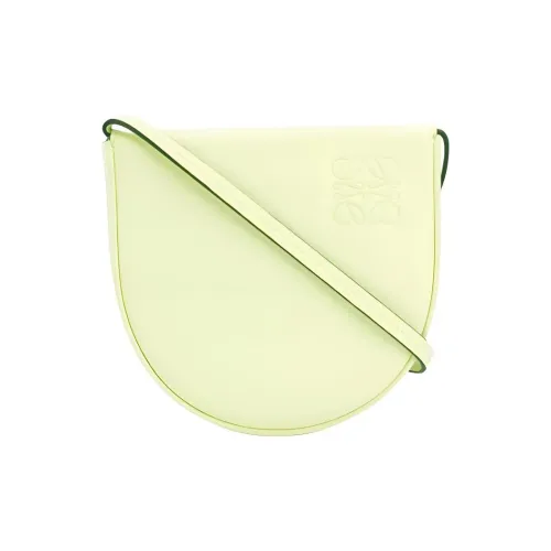 LOEWE Каблук Коровья кожа Портативный Crossbody Сумка Сумка через плечо Женская Светло-лаймово-серый