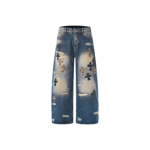 BAOMIKA Blue Unisex Jeans BAOMIKA Синий Унисекс Джинсы