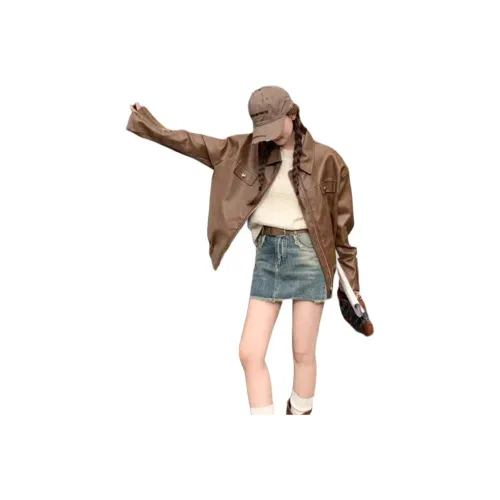 YICHEN Женские кожаные куртки