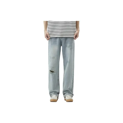 FOREVER 21 Светло-синие Мужские Джинсы