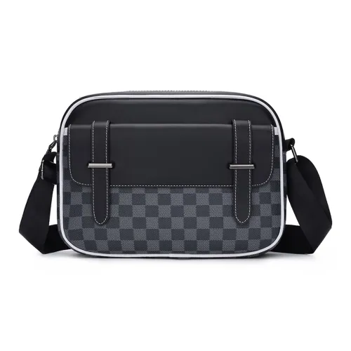 Moonshine ПУ (полиуретан) Сумка через плечо Большая Унисекс Черная Белая