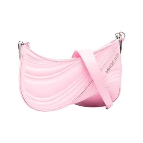 Mugler Кожа Сумка через плечо Маленькая Женская Розовая