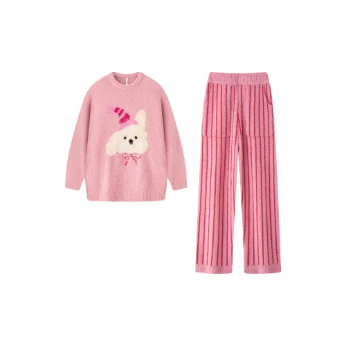 Gongdie Розовый Женский Пижамный Комплект