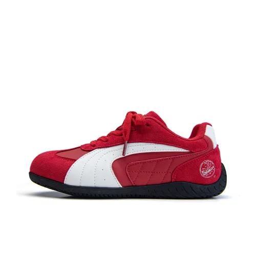 Warrior Покрытие против скольжения и износостойкое Низкий топ Немецкие армейские кроссовки Женские Красно-белый