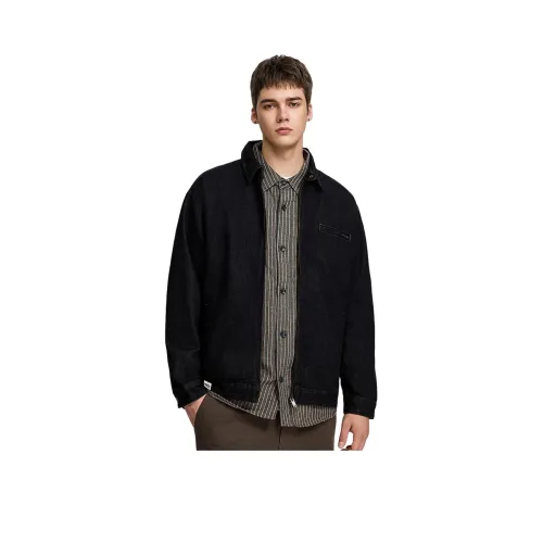 FAIRWHALE Джинсовая куртка унисекс синего и черного цвета