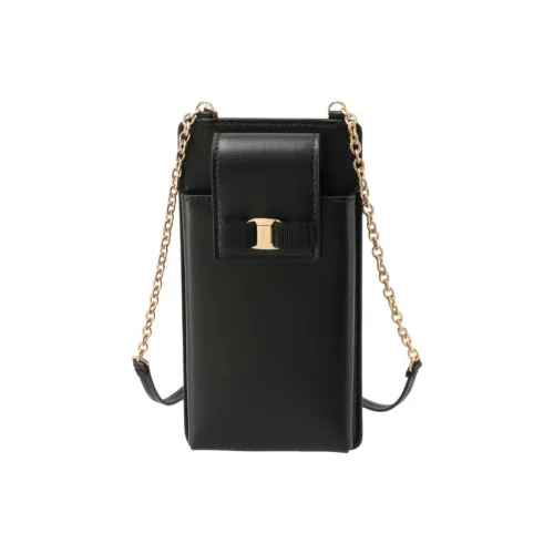 FERRAGAMO Vara Коровья кожа Сумка через плечо Женская Черная