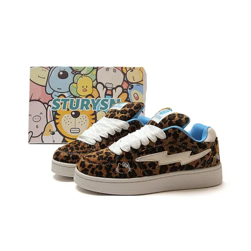 STUR YSN Износостойкий и Легкий Низкий Топ Кроссовки для скейтбординга Женские с Леопардовым принтом