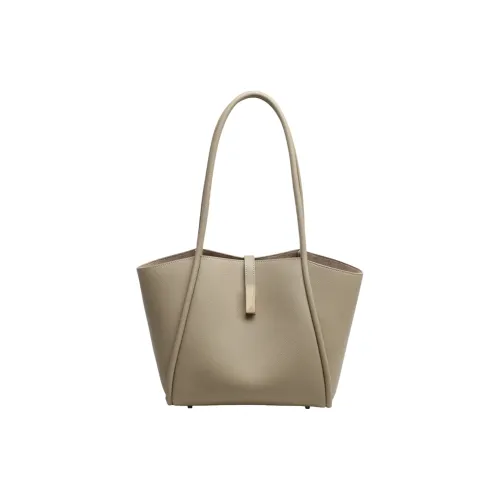 Younger Song Коровья кожа Тоут Сумка Плечевая сумка Женская Серого цвета