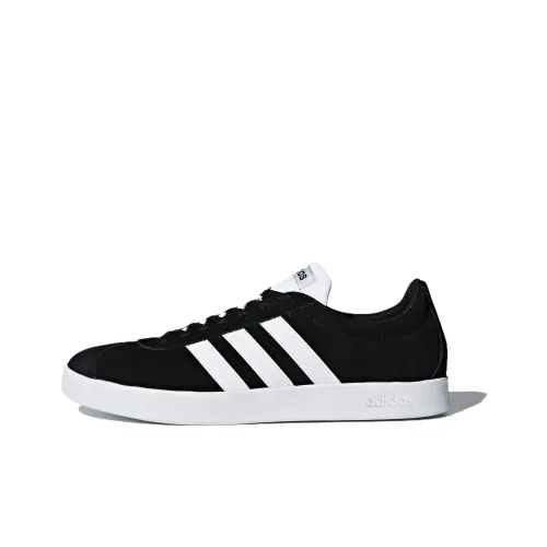 Adidas VL Court 2,0 Low Топ Скейтборд Кроссовки Унисекс Черный Белый