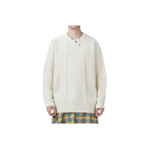 Tingqu Свитер Мужской Белый Фотиния Серый