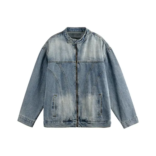 KAIZZGAO Синий Унисекс Джинсовые куртки