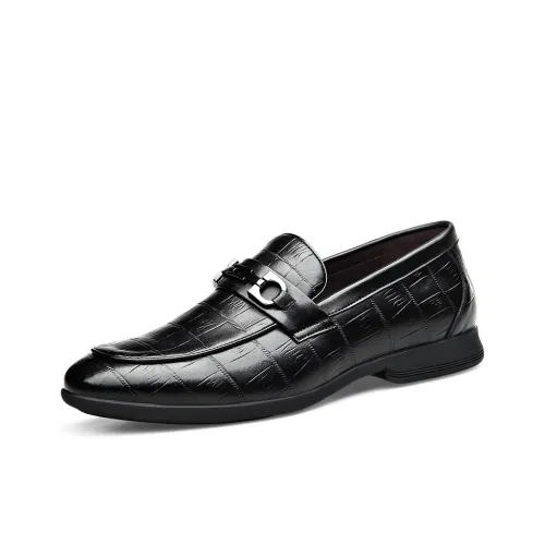 MH Лоферы с резиновым подошвой черные мужские