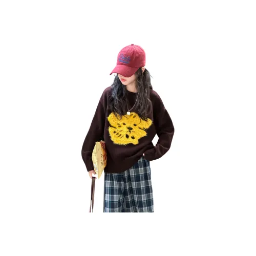 TLIT Красно-коричневые школьные свитера для подростков