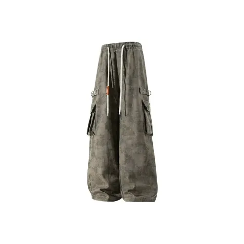 THINGYLAB Камуфляж Широкие Брюки Мужские Карго Брюки