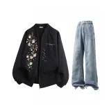 Чёрный + Светло-синий