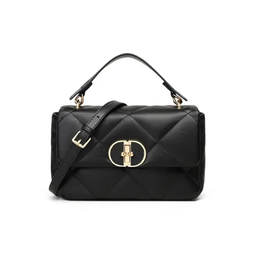 OUBOTE Сумка из синтетической кожи с коровьей кожей женская черная