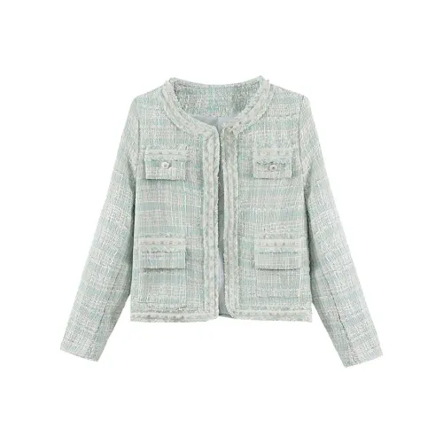 Local Gal Бирюзовый Женское Короткое Пальто