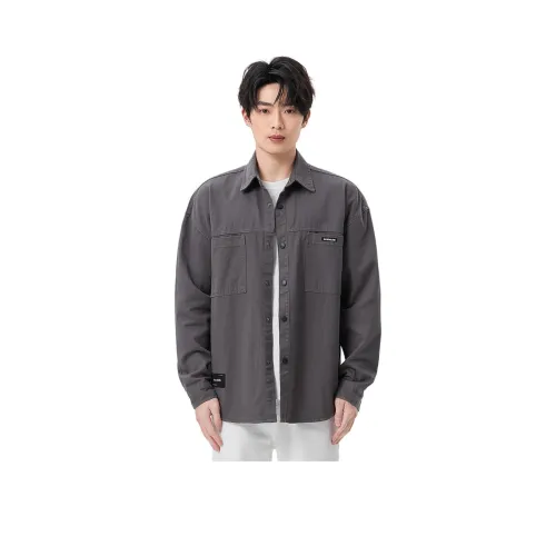 CCAABB Серый Мужские Рубашки