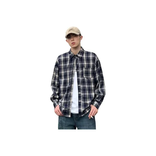 GENT LORE Темно-синие унисекс рубашки