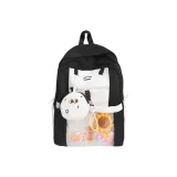 Черный + Маленькая Сумка + Украшение + Маленький Цветок + Радужный Шар