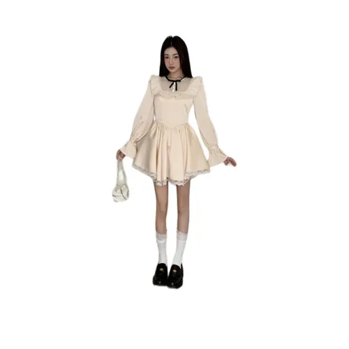 Mu Xiao Xin Длинный рукав Платье Женское