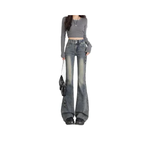 CASTLE WOODS Винтажные синие женские джинсы