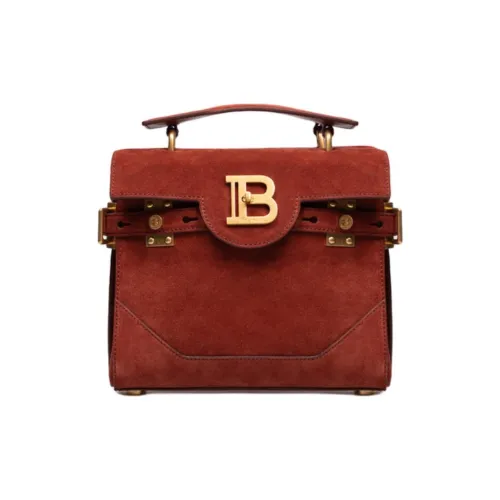 BALMAIN B Buzz Замша Сумка Стандартная Женская Коричневая