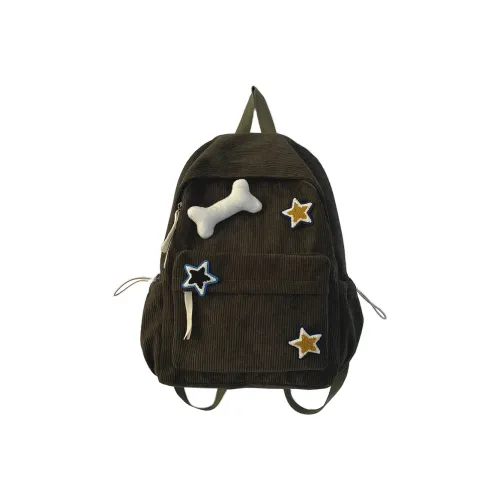 Chinllo Вельвет Рюкзак Стандартный Экрю Черный Зеленый Коричневый