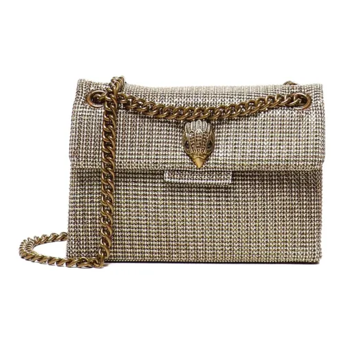 Kurt Geiger London Kensington Логотип бренда Классический Плечевая сумка Мини Женская Золотая