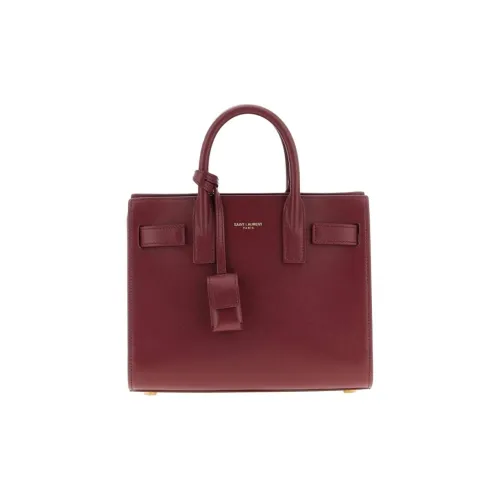 SAINT LAURENT SAC DE JOUR Телячья кожа Сумка на одно плечо Женская Бургунди