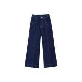 Джинсовый синий, длина до щиколотки (с подарками бренда Wangqing, крючок и петля)