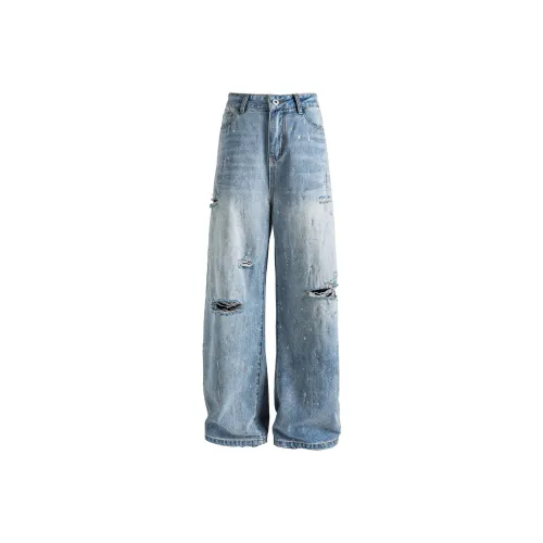 PANDA ADEVIL Светло-синие Унисекс Джинсы