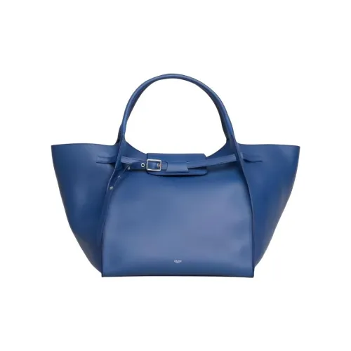 CELINE Smooth Calfskin Bag Medium Women's Blue CELINE Гладкая Телячья Кожа Сумка Средний Женский Синий