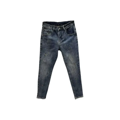 CAT'S PAW Синий Унисекс Джинсы