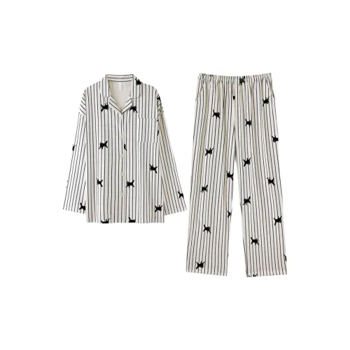 FAVMARTHA S6412 Soft Apricot Women's Pajama Sets