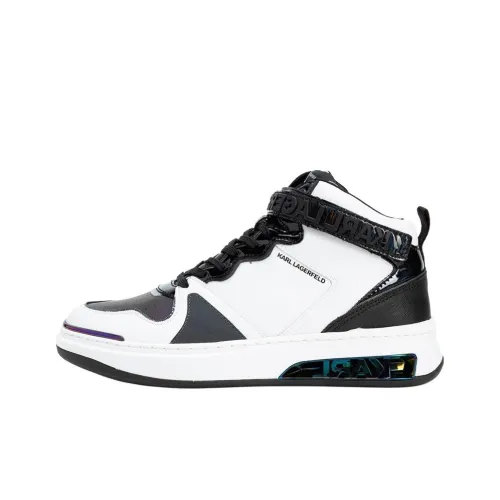 Karl Lagerfeld Высокий Топ Стильные Скейтбординги Женские Черный Белый