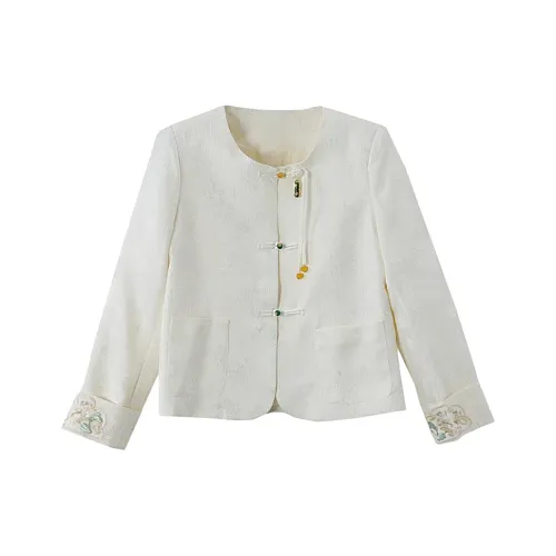 ZUKIZUKI Белый Женский Короткий Пальто