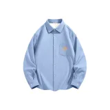 [Флис-Лайнер Оксфорд] Светло-Синий (B Stay Humble Логотип на груди)