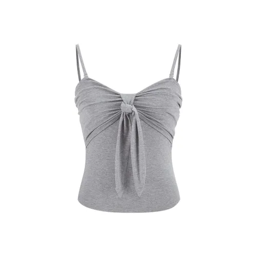 MOSES QUEEN Серый Топ на бретелях Женские Топы