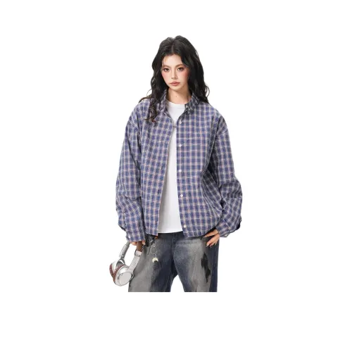 DEAR BETSY Синяя клетка Унисекс Куртки