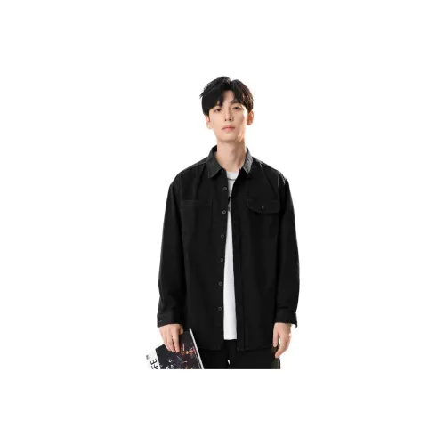 CCAABB Мужские черные рубашки