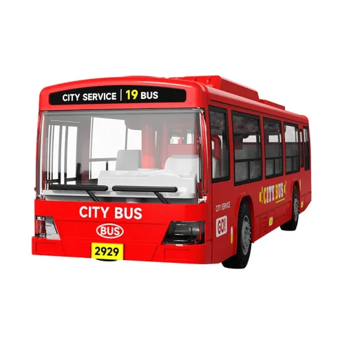 ZHOOCHAA Большой Public Car Моделизм Экстра-большой Replica Автобусы Инерционный Тянущий Спина Glider Игрушка