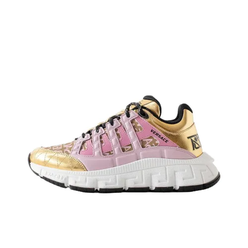 VERSACE Низкий топ Спортивная повседневная обувь Женская Розовое золото