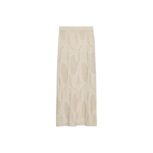 ZARA Средний Телесный Женские Повседневные Длинные Юбки