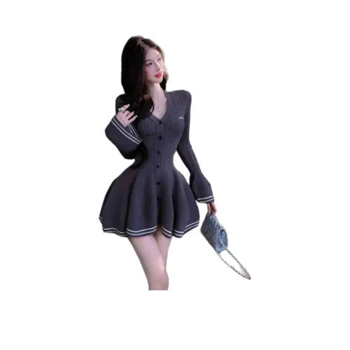 LANGQING Длинное платье с длинными рукавами женское