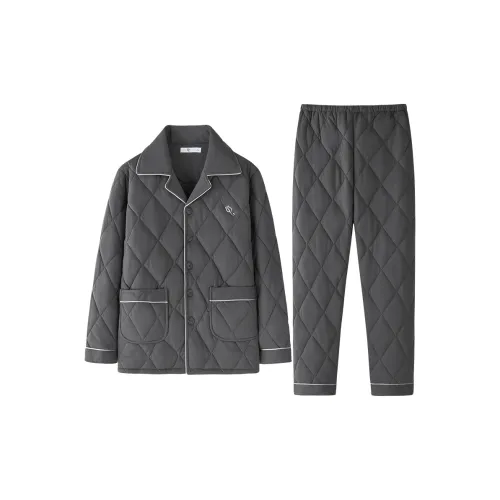 DUOQIAOMEI Темно-серый Мужской Пижамный комплект